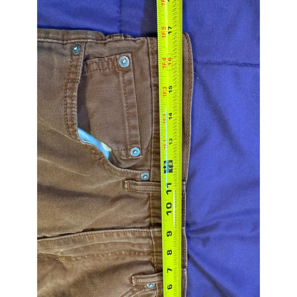 Levis 514 Straight Fit Brown Cotton Canvas Pants Mens 34x29
